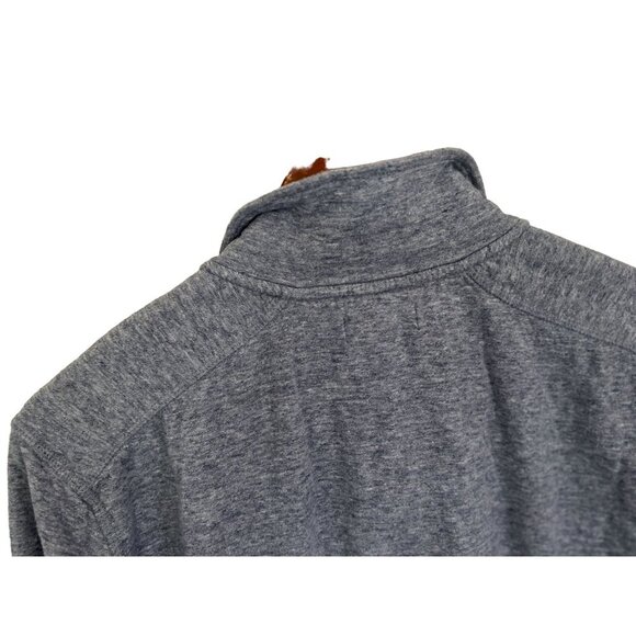 J.CREW Knit Goods 1/4 Zip Pullover Sweater Cotton Heather Gray/Blue Size Med - Picture 7 of 9